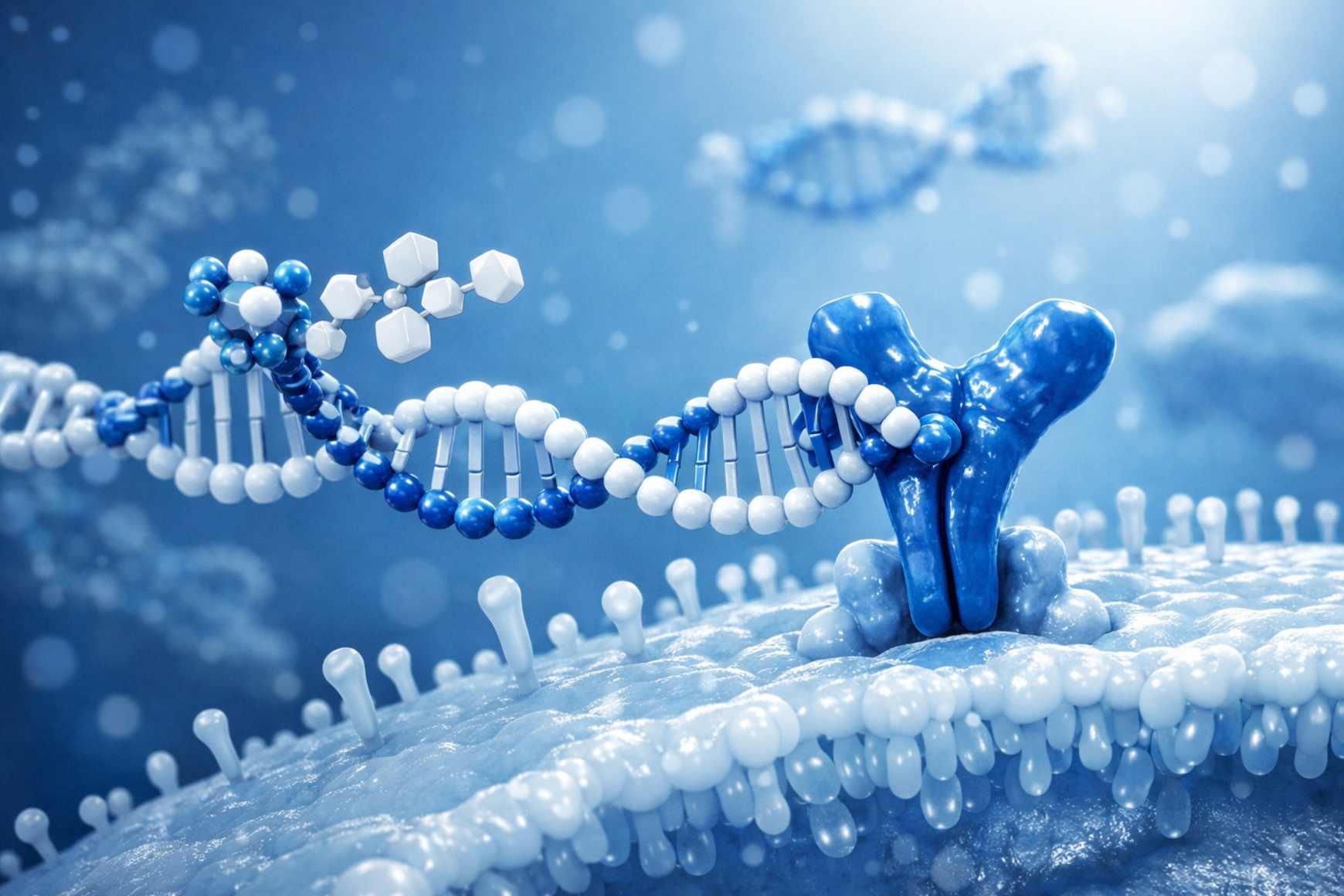 GalNAc-conjugated siRNA binding to the ASGPR receptor on a hepatocyte surface for targeted liver delivery